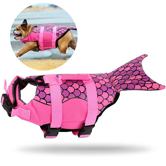 Dog Life Jacket Dog Life Vest Lifesaver Mermaid Portable Dog Swimming Vests with Rescue Handle, S Animals & Pet Supplies > Pet Supplies > Dog Supplies > Dog Apparel Wiland M  