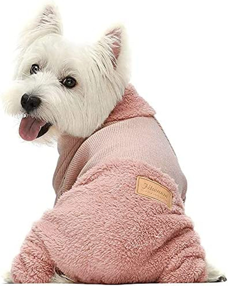 Fitwarm Turtleneck Knitted Dog Clothes Winter Outfits Pet Jumpsuits Cat Sweaters Blue Small Animals & Pet Supplies > Pet Supplies > Dog Supplies > Dog Apparel Fitwarm Pink XXL 