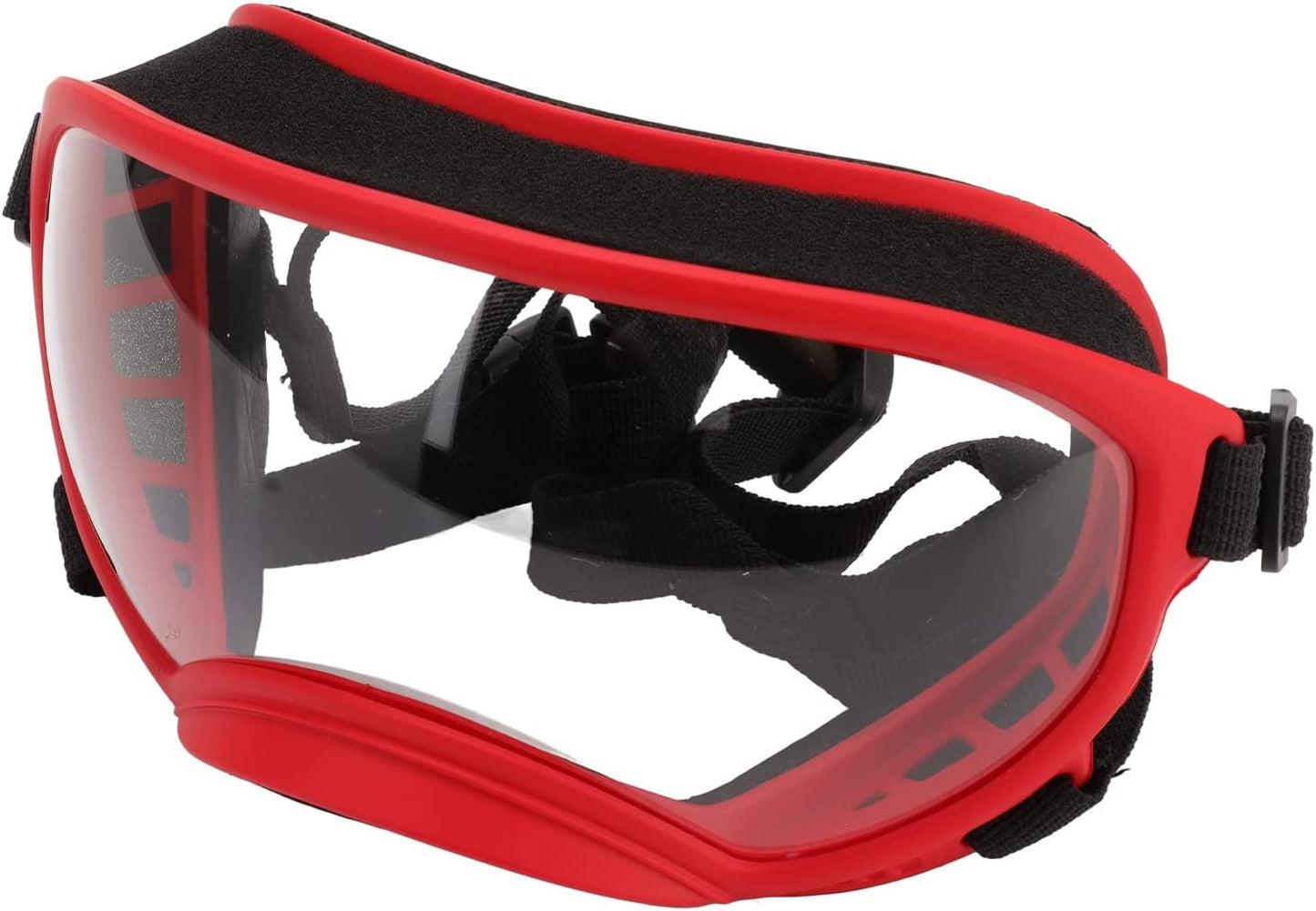 Heayzoki Dog Goggles, Windproof Ultraviolet Proof Dustproof Strap Durable Dog Sunglasses Breathable and Dustproof Design, for Large Breed Animals & Pet Supplies > Pet Supplies > Dog Supplies > Dog Apparel Heayzoki Red Frame and Transparent Goggles  