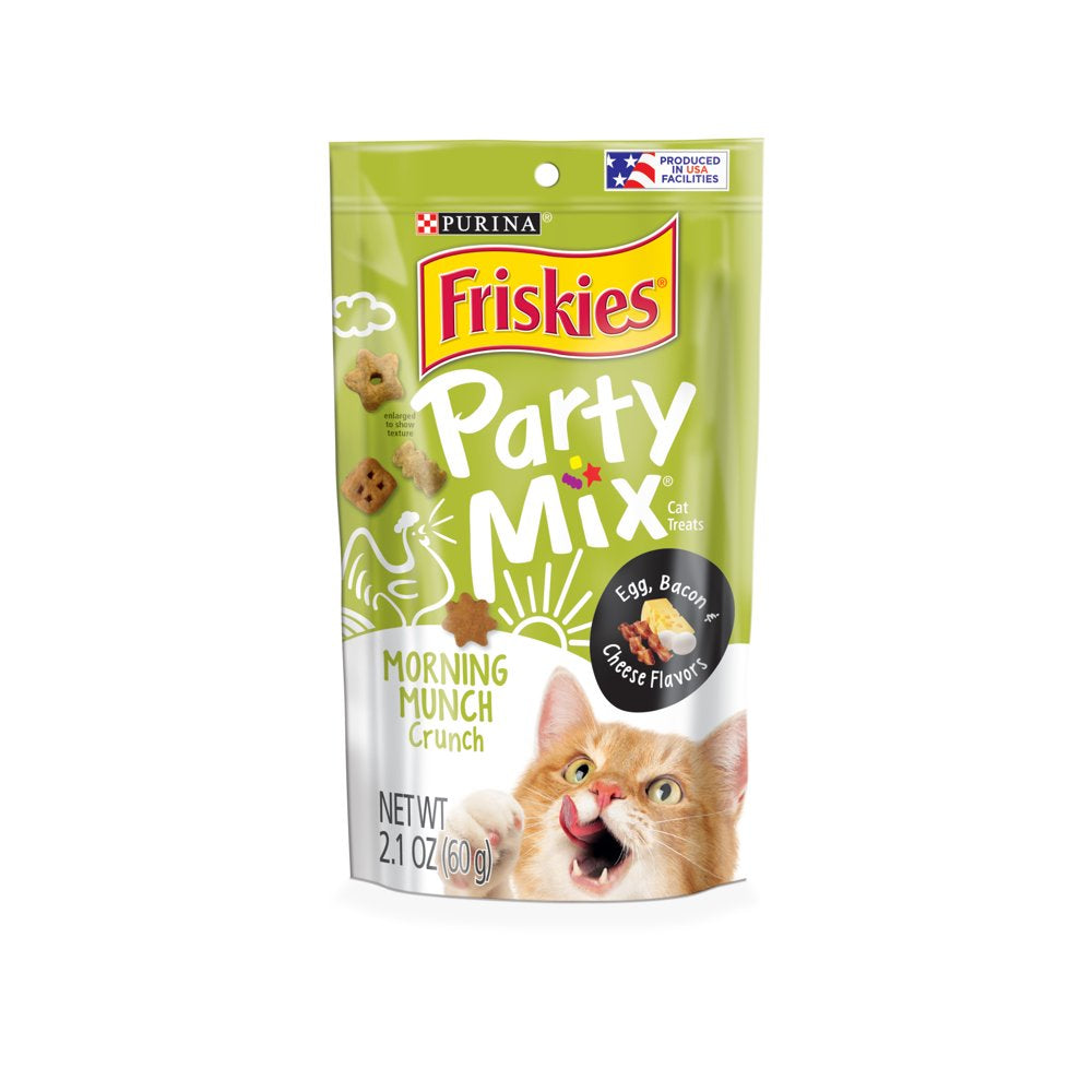 Purina Friskies Cat Treats, Party Mix Crunch Morning Munch - 2.1Oz Animals & Pet Supplies > Pet Supplies > Cat Supplies > Cat Treats Nestlé Purina PetCare Company 2.1 oz 10 