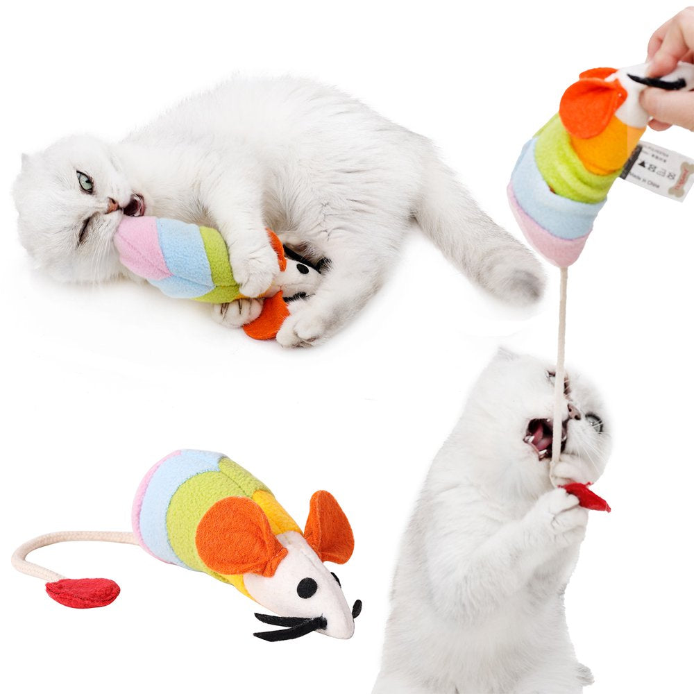 Fastsun Furry Mice Cat Toys, Rattling Catnip Toys Mice, 7” Colored Catnip Toy with Sound, Catnip Prefilled Cat Mice Toy for Indoor Cats Kitten Interactive Play Fetch Animals & Pet Supplies > Pet Supplies > Cat Supplies > Cat Toys FastSun   