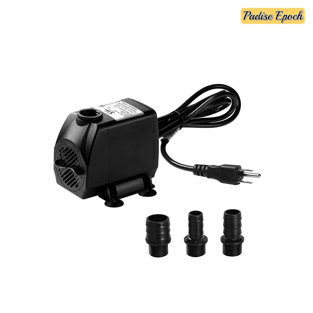 Submersible Water Pump for Fish Tank, Hydroponics, Aquaponics, Fountains, Ponds, Statuary, Aquariums & Inline, Animals & Pet Supplies > Pet Supplies > Fish Supplies > Aquarium & Pond Tubing KOL PET   