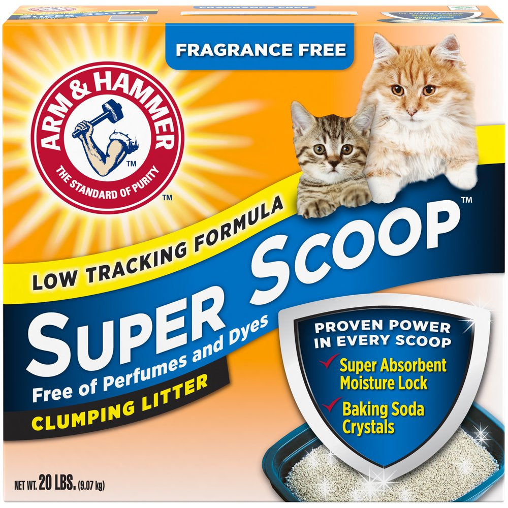 Arm & Hammer Super Scoop Clumping Cat Litter, Fragrance Free 20Lb Animals & Pet Supplies > Pet Supplies > Cat Supplies > Cat Litter Church & Dwight Co., Inc.   