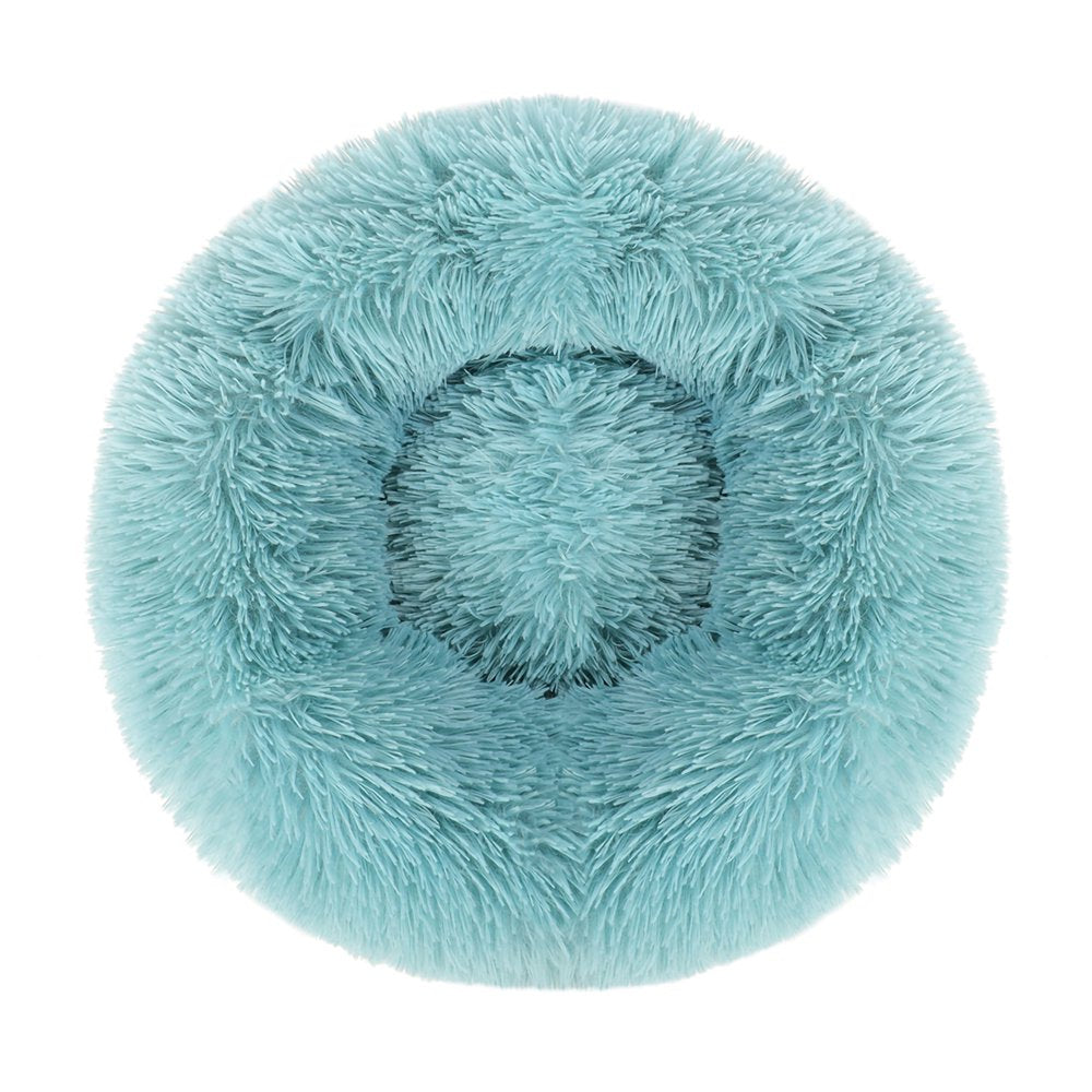 Round Plush Pet Bed for Dogs & Cats,Fluffy Soft Warm Calming Bed Sleeping Kennel Nest Animals & Pet Supplies > Pet Supplies > Cat Supplies > Cat Beds source max 31" Dark Green 