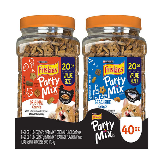 Purina Friskies Cat Treats Party Mix, 2 Pk./20 Oz. Animals & Pet Supplies > Pet Supplies > Cat Supplies > Cat Treats Purina   