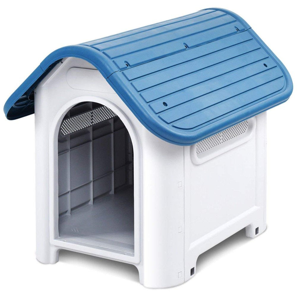 Up to 30 Lbs Waterproof Plastic Dog Cat Kennel Puppy House Outdoor Pet Shelter Red SMALL Animals & Pet Supplies > Pet Supplies > Dog Supplies > Dog Houses Magshion Blue  