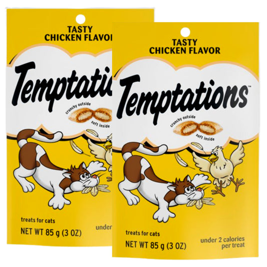 Temptations Tasty Chicken Flavor Crunchy and Soft Cat Treats Food Great Snack for Adult Cats, 3 Oz - Pack of 2 Animals & Pet Supplies > Pet Supplies > Cat Supplies > Cat Treats NS   