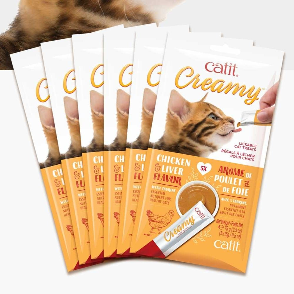 Catit Creamy Lickable Cat Treat Tube, Chicken/Liver, 30 Pack Animals & Pet Supplies > Pet Supplies > Cat Supplies > Cat Treats Hagen   