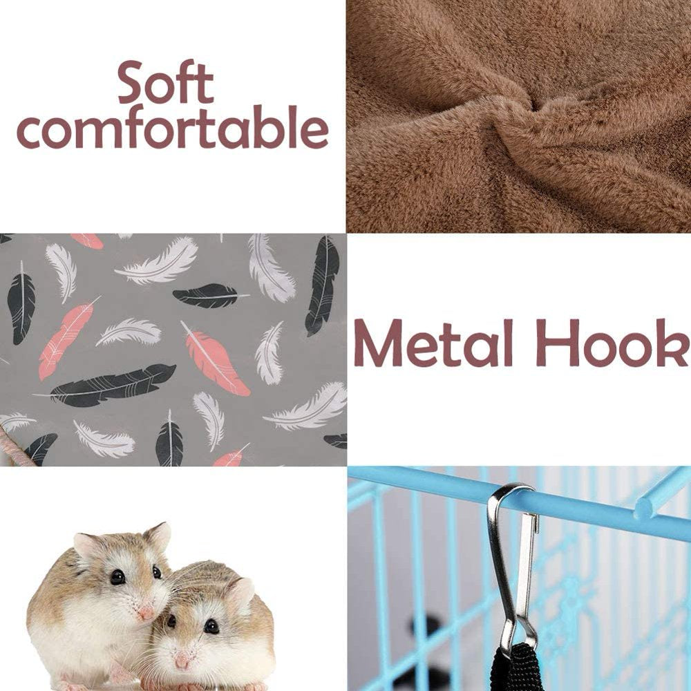 Barka Ave Small Pet Cage Hammock, Hanging Bed for Small Animals Pet Cage Hammock Accessories Bedding for Chinchilla Parrot Sugar Glider Ferrets Rat Hamster Rat Playing Sleeping Animals & Pet Supplies > Pet Supplies > Small Animal Supplies > Small Animal Bedding Barka Ave   