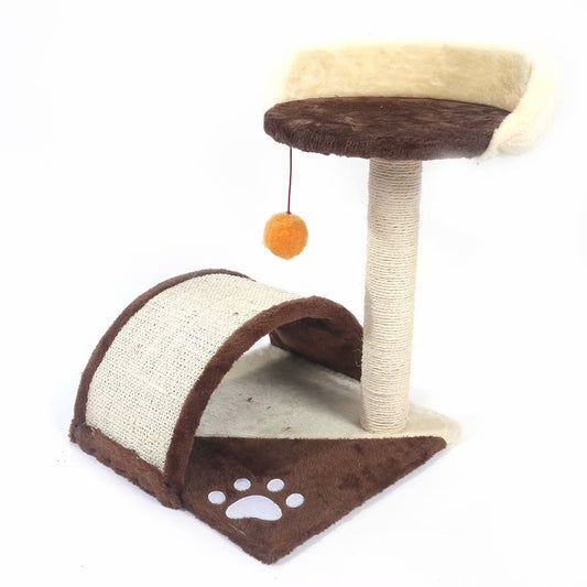 Cat Tree with Sisal-Covered Scratching Posts and 2 Plush Condos Cat Furniture for Kittens Animals & Pet Supplies > Pet Supplies > Cat Supplies > Cat Furniture Fortressmount   