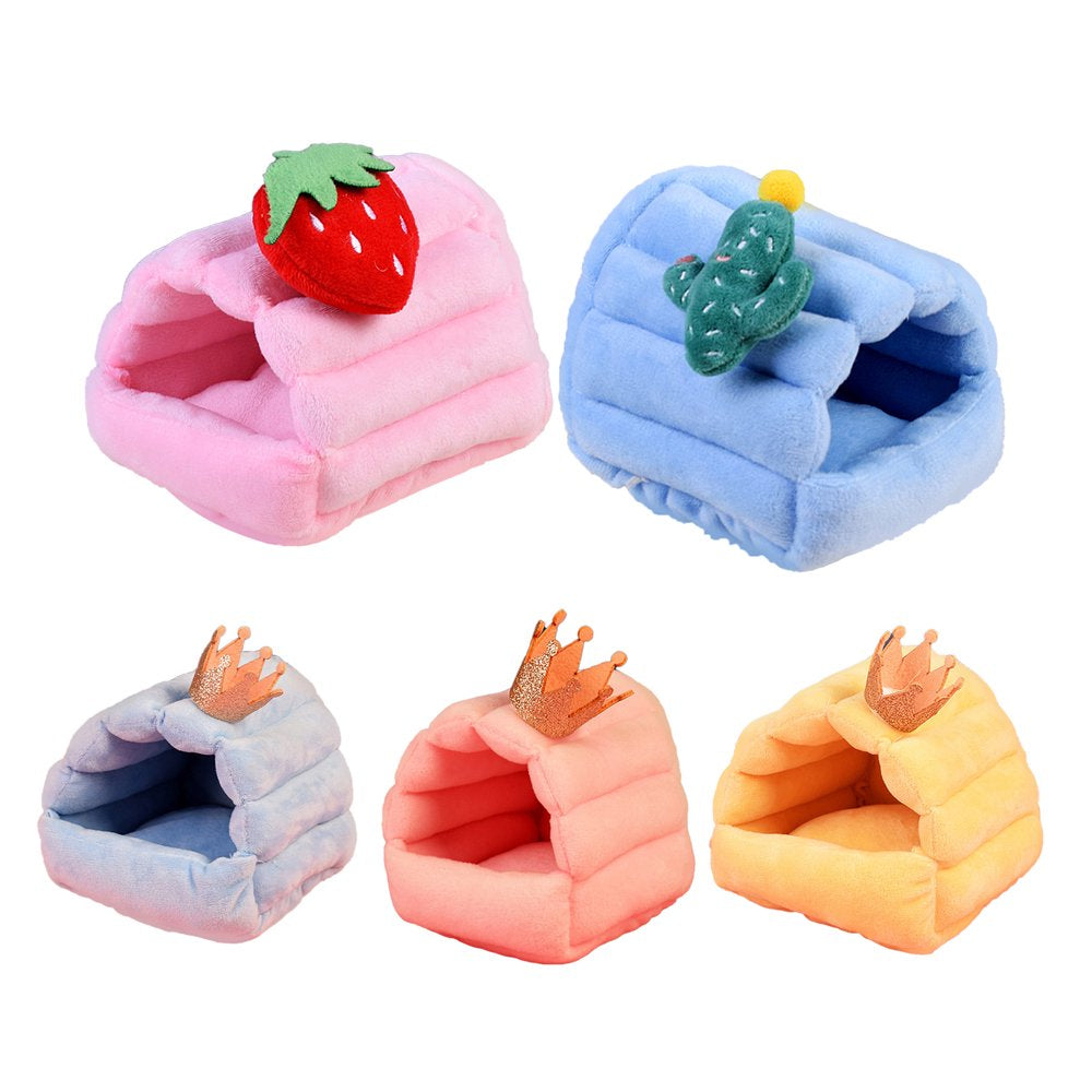 Visland Hamster House Bed, Plush Soft Skin-Friendly Winter Warm Nest Home Resting for Small Animals Guinea Pig Hedgehog Chinchilla Hamster Rats Squirrels Animals & Pet Supplies > Pet Supplies > Small Animal Supplies > Small Animal Bedding Visland   