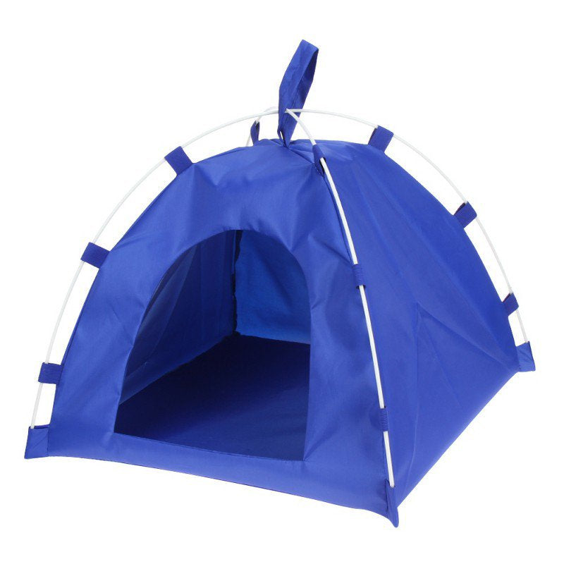 Portable Outdoor Travel Pet Tent, Folding Detachable Pet Tent Dog House Kennel Waterproof Dogs and Cats Bed Puppy House Animals & Pet Supplies > Pet Supplies > Dog Supplies > Dog Houses amazingfashion Blue  