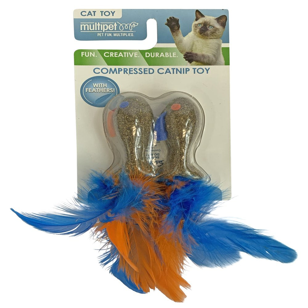 Multipet Compressed Catnip Mice, 2 Pack, Blue and Orange Animals & Pet Supplies > Pet Supplies > Cat Supplies > Cat Toys Multipet   