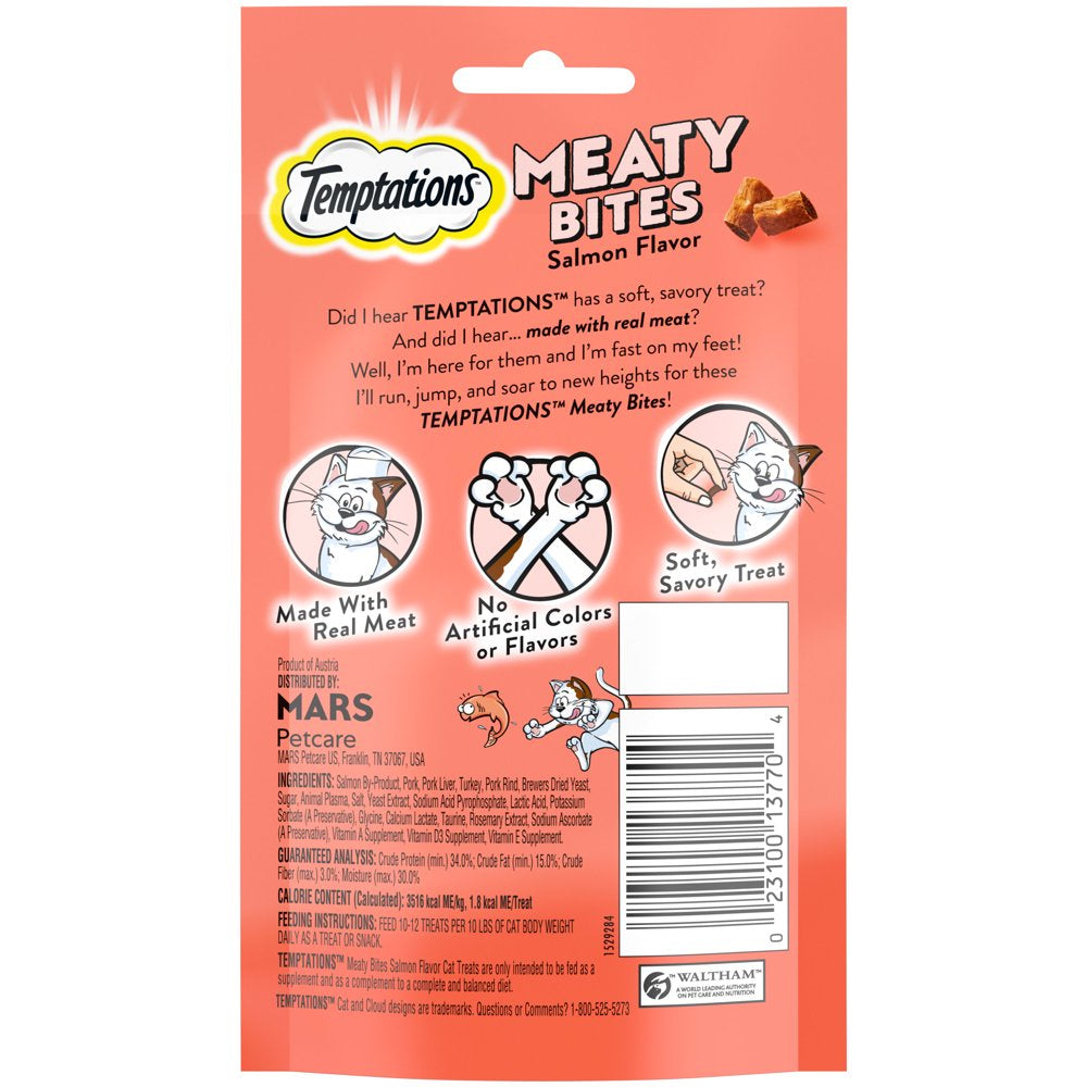 Temptations Meaty Bites Salmon Flavor Topper & Soft Treat for Cat, 1.5 Oz. (7 Count) Animals & Pet Supplies > Pet Supplies > Cat Supplies > Cat Treats Mars Petcare   