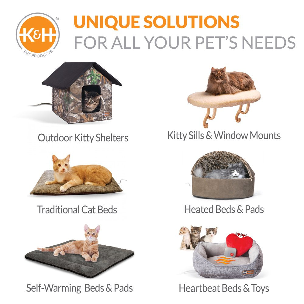 K&H Thermo Pod Pet Cat Bed, Gray Animals & Pet Supplies > Pet Supplies > Cat Supplies > Cat Beds Central Garden and Pet   