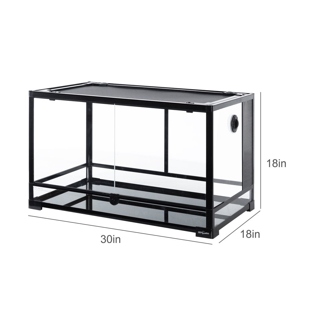 REPTI-ZOO Reptile Knock down Glass Terrarium with Double Hinge Door 30" X 18" X 18"（35 Gallon) Animals & Pet Supplies > Pet Supplies > Reptile & Amphibian Supplies > Reptile & Amphibian Substrates etan pet supplies inc   