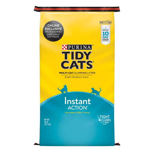 Purina Tidy Cats Clumping Cat Litter, Instant Action Multi Cat Litter, 40 Lb. Bag