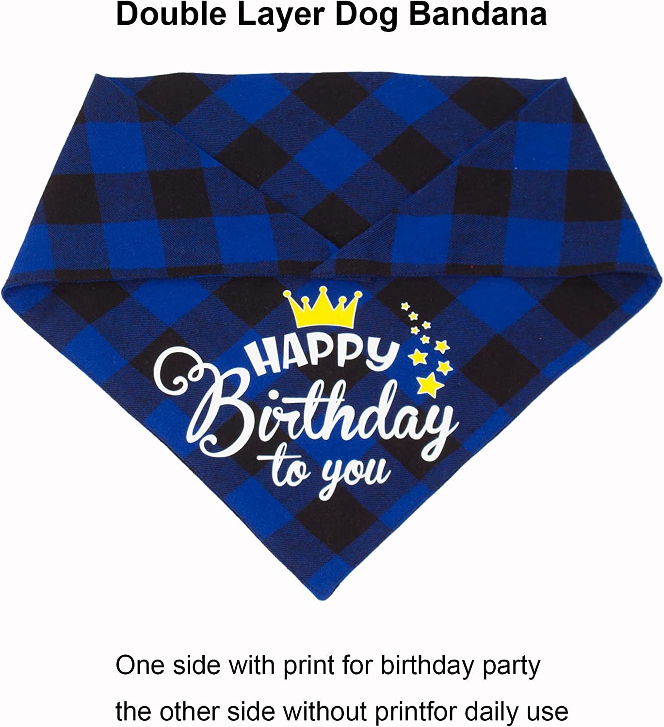 ADOGGYGO Dog Birthday Party Supplies, Dog Birthday Hat Bandana Scarf with Cute Dog Bow Tie for Small Medium Dogs Pets Animals & Pet Supplies > Pet Supplies > Dog Supplies > Dog Apparel ADOGGYGO   