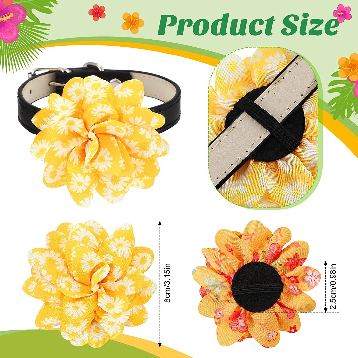 80 Pieces Dog Flowers Dog Collar Flowers Dog Charms Grooming Accessories Collar Set Multi Color Dog Bow Tie Flower for Puppy Dog Cat Collar Attachment Embellishment Animals & Pet Supplies > Pet Supplies > Dog Supplies > Dog Apparel Sanwuta   