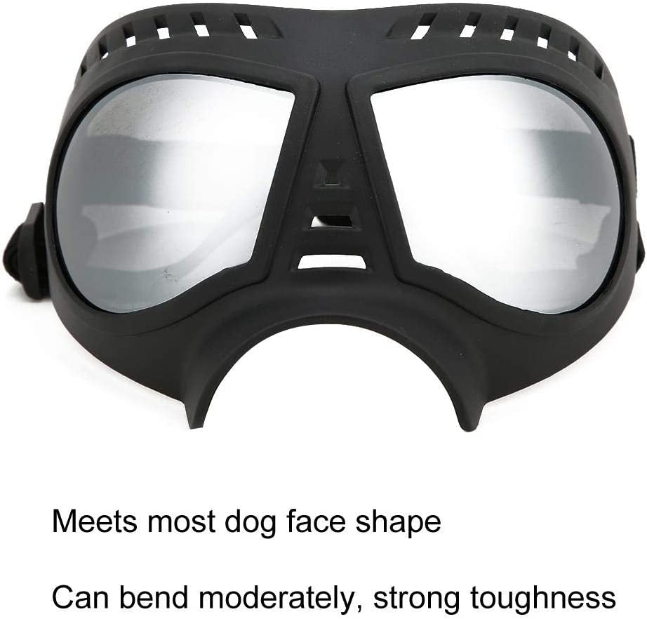 TOPINCN Dog Goggles Eye Protection Soft Frame Dog Puppy UV Goggles Waterproof Windproof Sun Glasses with Adjustable Strap(Black) Animals & Pet Supplies > Pet Supplies > Dog Supplies > Dog Apparel TOPINCN   