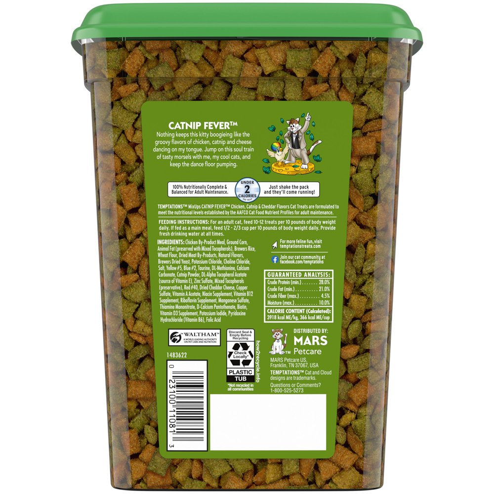 TEMPTATIONS MIXUPS Crunchy and Soft Cat Treats Catnip Fever Flavor, 16 Oz. Tub Animals & Pet Supplies > Pet Supplies > Cat Supplies > Cat Treats Mars Petcare   