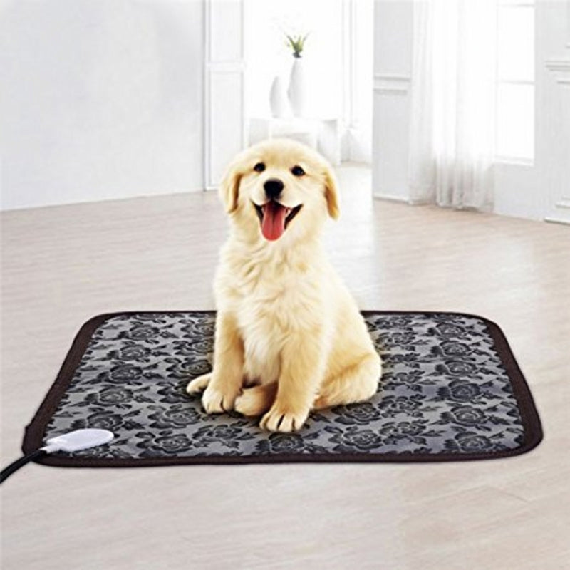 Pet Electric Heating Pad for Dogs and Cats with Anti-bite Steel Cord Waterproof Adjustable Dog Warm Bed Mat Heated Pet Pad for Pets Beds Pets Blankets