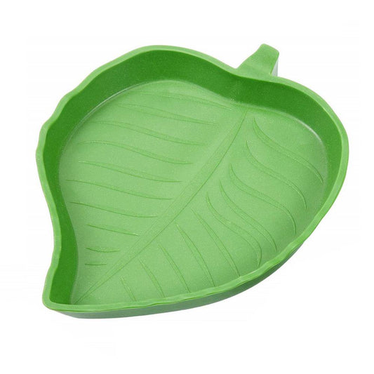 Famure Leaf Reptile Food Water Bowl Flat Drinking and Eating Dish Tortoise Habitat Accessoriesflat Drinking and Eating Plate for Lizards Tortoises Chameleon or Small Reptiles Grand Animals & Pet Supplies > Pet Supplies > Reptile & Amphibian Supplies > Reptile & Amphibian Habitat Accessories Famure L  
