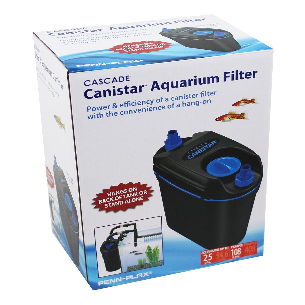 Penn-Plax Cascade Canistar Hang-On Canister Aquarium Filter – 108 Gallons per Hour Animals & Pet Supplies > Pet Supplies > Fish Supplies > Aquarium Filters Penn-Plax   