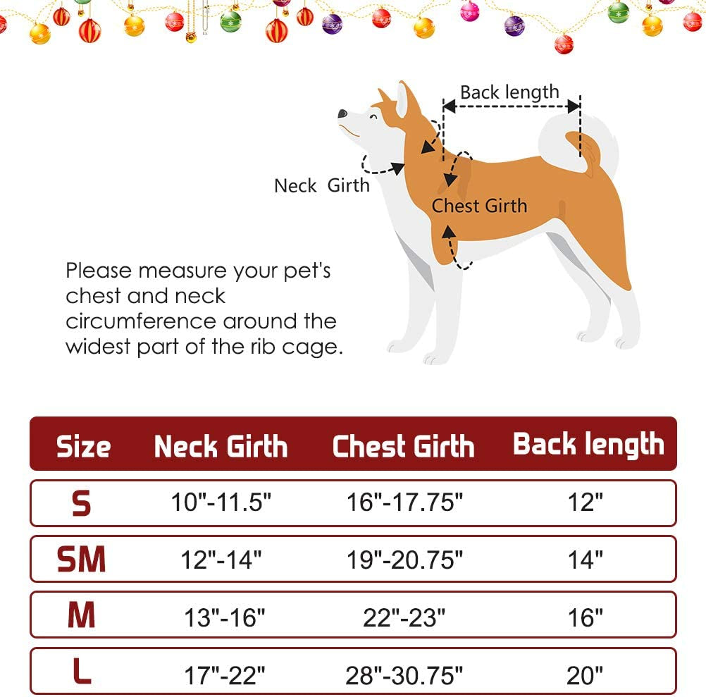 PAWCHIE Dog Sweater - Warm and Soft Winter Knitted Turtleneck Red New Year Rhombus and Snowflake Patterns Cold Weather Dog Coat, Holiday Pet Sweaters for Small Medium Large Dogs Animals & Pet Supplies > Pet Supplies > Dog Supplies > Dog Apparel PAWCHIE   