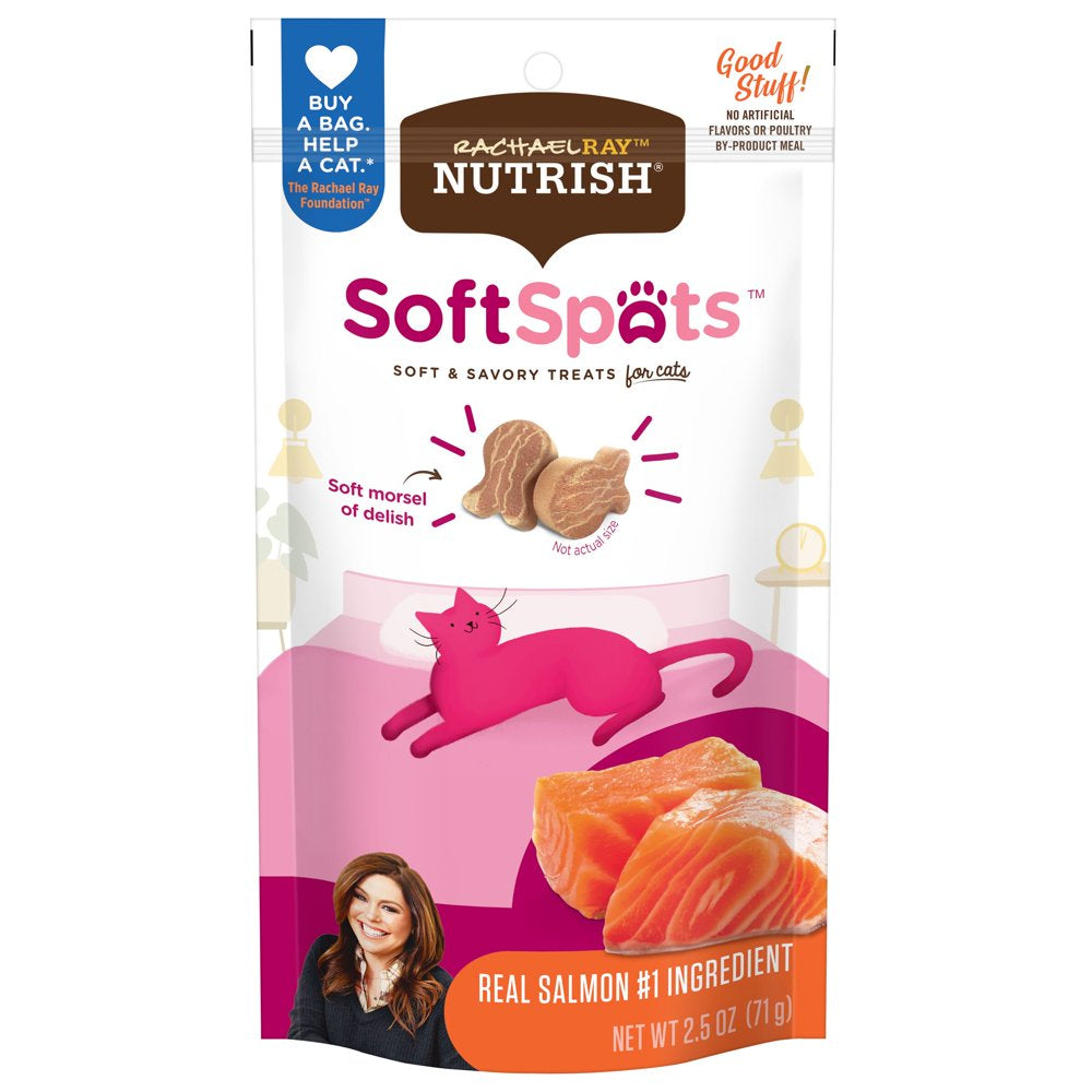 Rachael Ray Nutrish Soft Spots Cat Treats, Salmon, 2.5 Ounce Bag Animals & Pet Supplies > Pet Supplies > Cat Supplies > Cat Treats The J.M. Smucker Company   