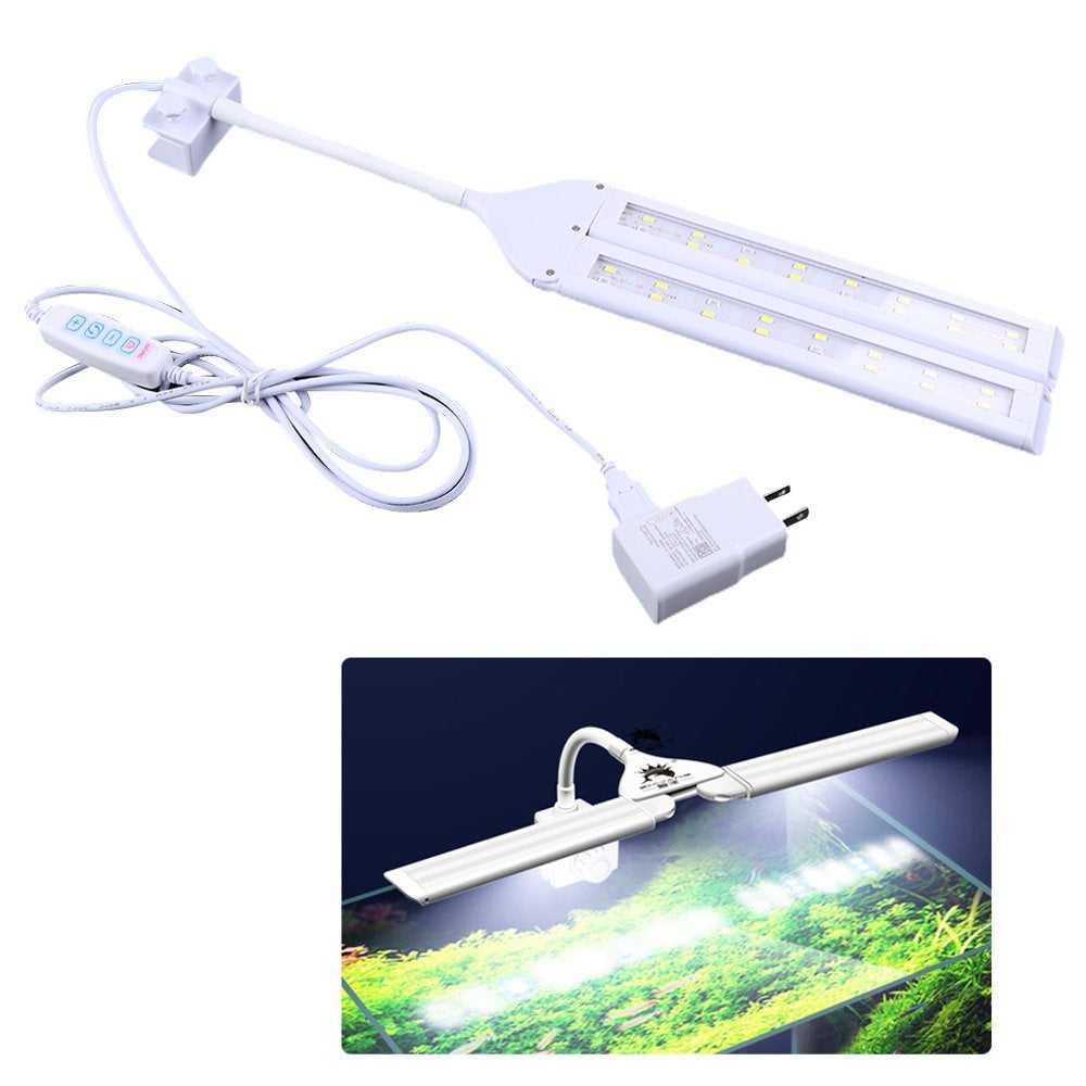 LED Aquarium Clip-On Lighting Lamp 100V-240V Adjustable Fish Tank Four-Row Lights Animals & Pet Supplies > Pet Supplies > Fish Supplies > Aquarium Lighting ExtremeWin   