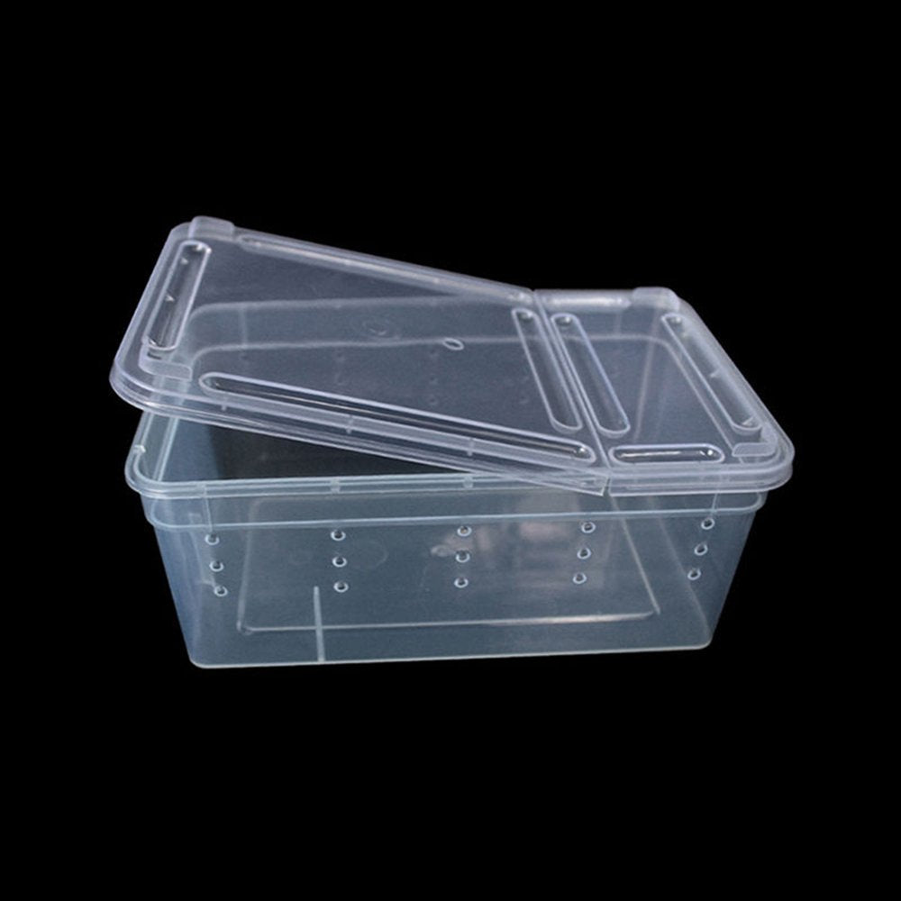 Taluosi Transparent Plastic Amphibian Insect Reptile Breeding Box Transport Feeding Case