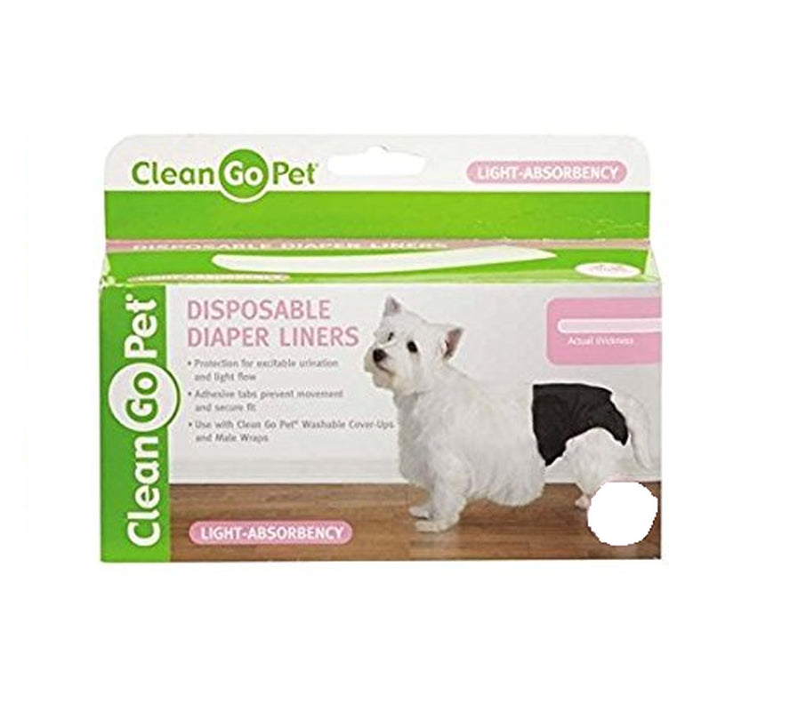 Disposable Doggy Diaper Liners Light Absorbancy Dog House Potty Training 44 Pack Animals & Pet Supplies > Pet Supplies > Dog Supplies > Dog Diaper Pads & Liners Clean Go Pet   