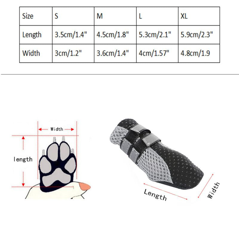 Dog Boots Reflective Lightweight Pet Dog Shoes Paw Protector with Anti-Slip Sole for Small and Big Dogs Animals & Pet Supplies > Pet Supplies > Dog Supplies > Dog Apparel LINKABC   