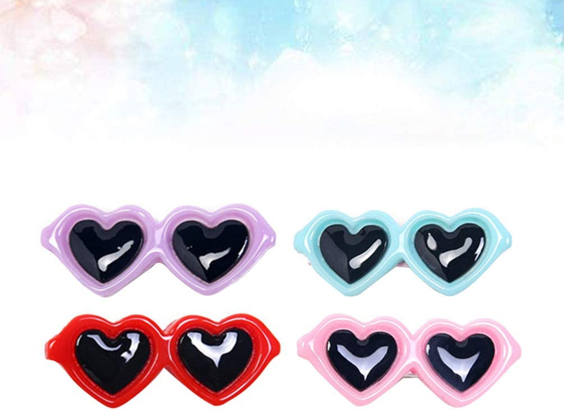 POPETPOP Pet Dog Bows Hair Clips - Cute Dog Heart Hair Bows Sunglasses Design Puppy Hair Clips, Dog Topknot Bowknot Bows, Dog Hair Accessories Pet Grooming Supplies Animals & Pet Supplies > Pet Supplies > Dog Supplies > Dog Apparel POPETPOP   