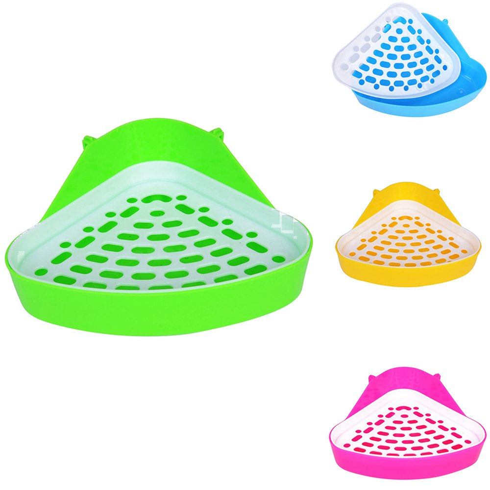 Elenxs Geometric Pet Potty Hamster Toilet Corner Bedding Box Small Animal Plastic Toilet Color Random Animals & Pet Supplies > Pet Supplies > Small Animal Supplies > Small Animal Bedding Elenxs   