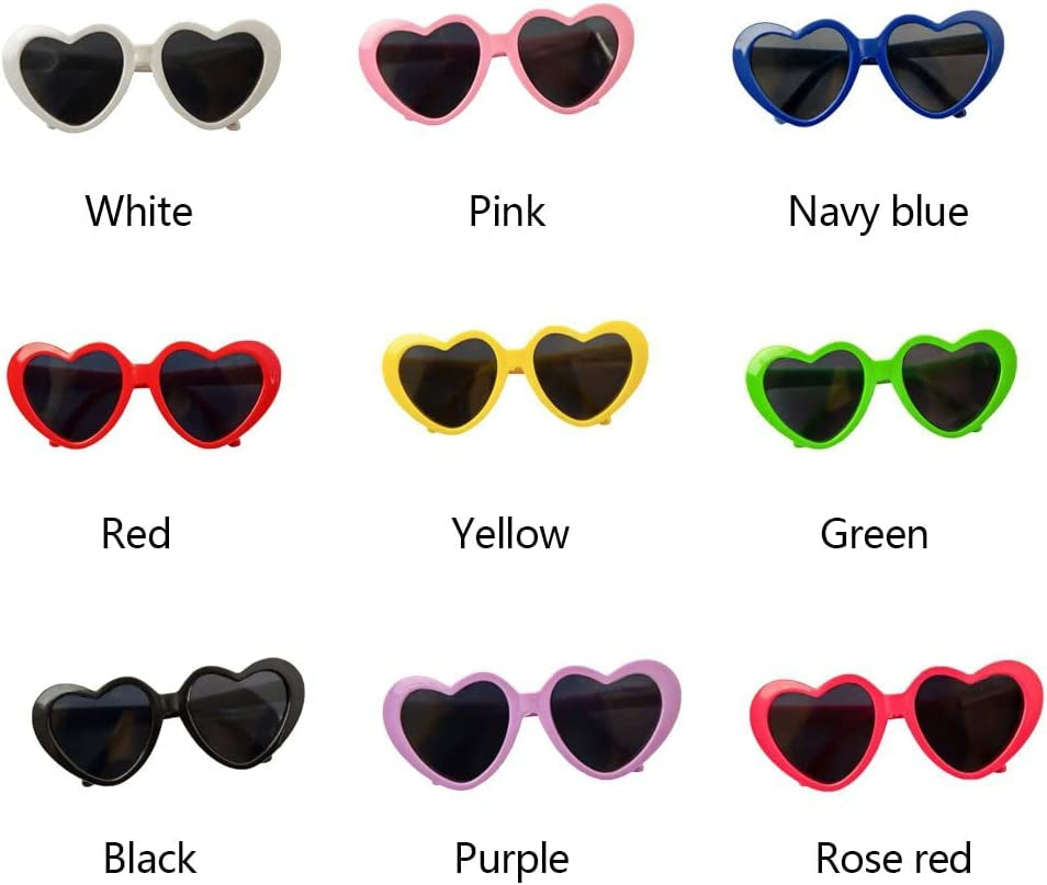 Pet Sunglasses Cute Pet Dog Sunglasses Cat Glasses Heart Sun Flower Glasses for Maltese Hiromi Poodle Small Dogs Cat Accessories(Pink) Animals & Pet Supplies > Pet Supplies > Dog Supplies > Dog Apparel Houchu   