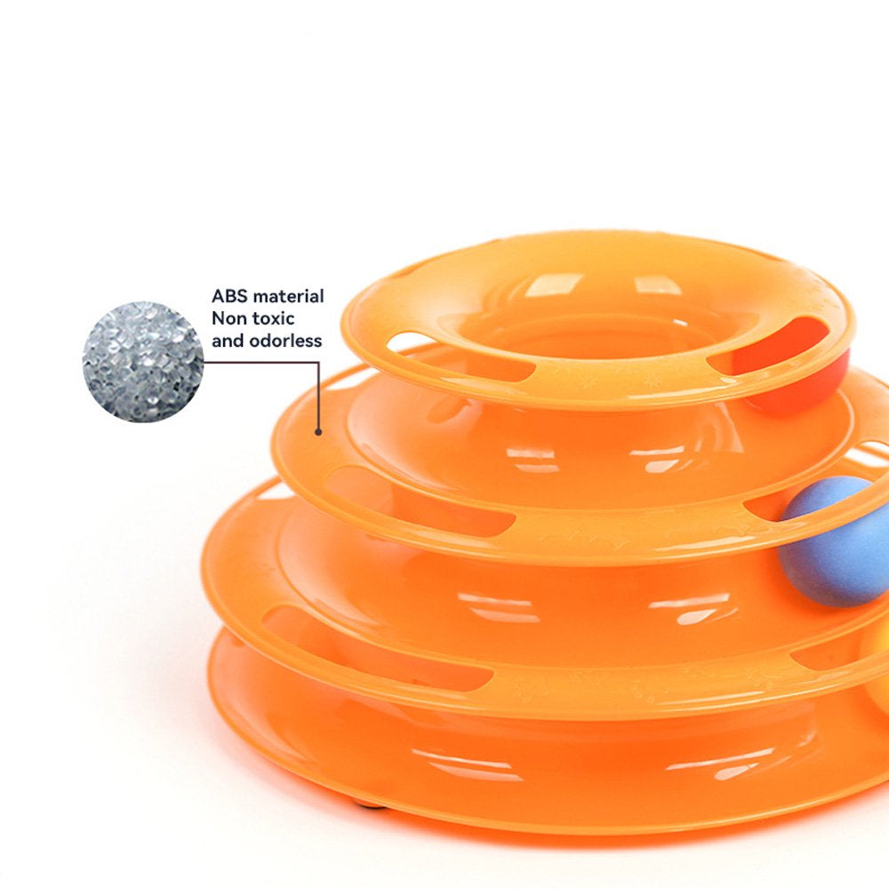 Carkira Cat Toy Vibrant Life Three Tier Cat Track with 3 Moving Balls for Cat Hunting Sports Animals & Pet Supplies > Pet Supplies > Cat Supplies > Cat Toys Carkira   