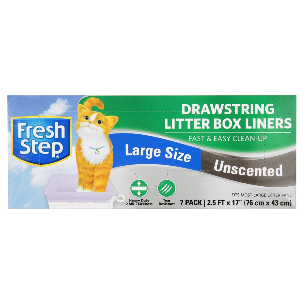 Fresh Step Drawstring Cat Litter Box Liners Unscented, Large Animals & Pet Supplies > Pet Supplies > Cat Supplies > Cat Litter Box Liners Fetch for Pets   