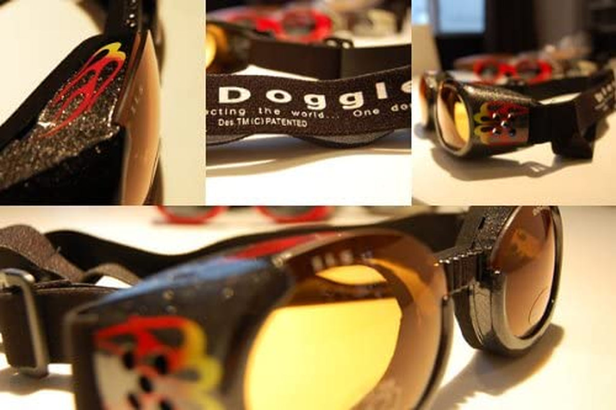 Doggles ILS Large Racing Flames Frame and Orange Lens Animals & Pet Supplies > Pet Supplies > Dog Supplies > Dog Apparel Doggles, LLC   