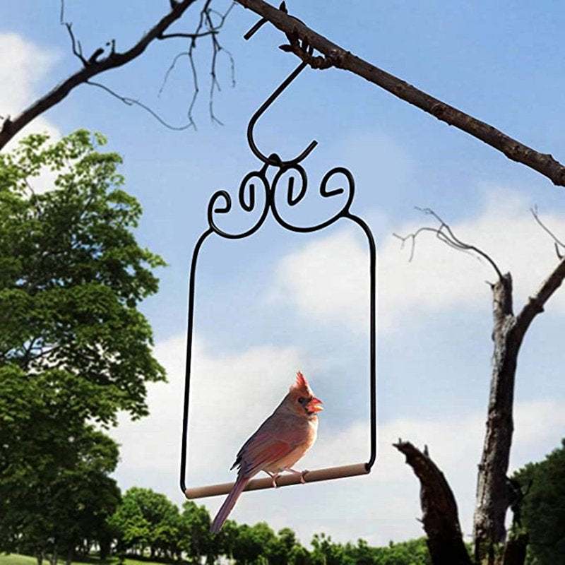 Hummingbird Swing Bird Toy Curved Hummingbird Swing Rust Resistant Metal Frame Hummingbird Perch for outside Lawn Garden New Animals & Pet Supplies > Pet Supplies > Bird Supplies > Bird Toys swing sets for backyard   