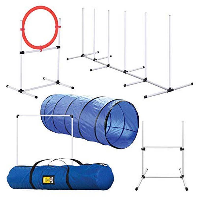 Dog Agility Training Equipment, Complete Set, Dog Tunnel, Jump, Hurdle, Hoop, Weave Poles Dog Obstacle Course, Backyard, Indoor, Outdoor Animals & Pet Supplies > Pet Supplies > Dog Supplies > Dog Treadmills Cheering Pet   