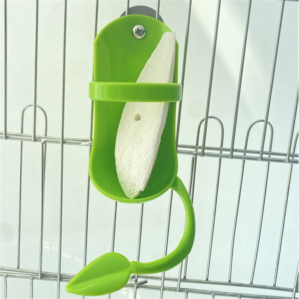 BOOYOU Parrot Food Feeder Cuttlefish Bone Holder Parrot Feeding Supplies Plastic Bird Cage Stand Perch for Cockatiel Conure Animals & Pet Supplies > Pet Supplies > Bird Supplies > Bird Cages & Stands BOOYOU   