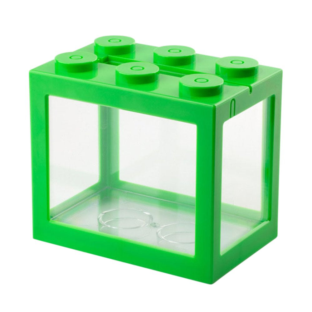 Goolrc Mini Fish Tanks Row Aquarium Stackable Tanks Feeding Tanks Mini Reptile Row Box Desktop Decoration Animals & Pet Supplies > Pet Supplies > Fish Supplies > Aquarium Lighting GoolRC Green  