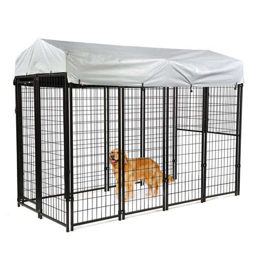 Clearance! 6.9 X 3.3 X 5.6 Ftlarge Dog Kennel Outdoor Steel Fence with Uv-Resistant Oxford Cloth Roof & Secure Lock Animals & Pet Supplies > Pet Supplies > Dog Supplies > Dog Kennels & Runs ClearanceStore001   