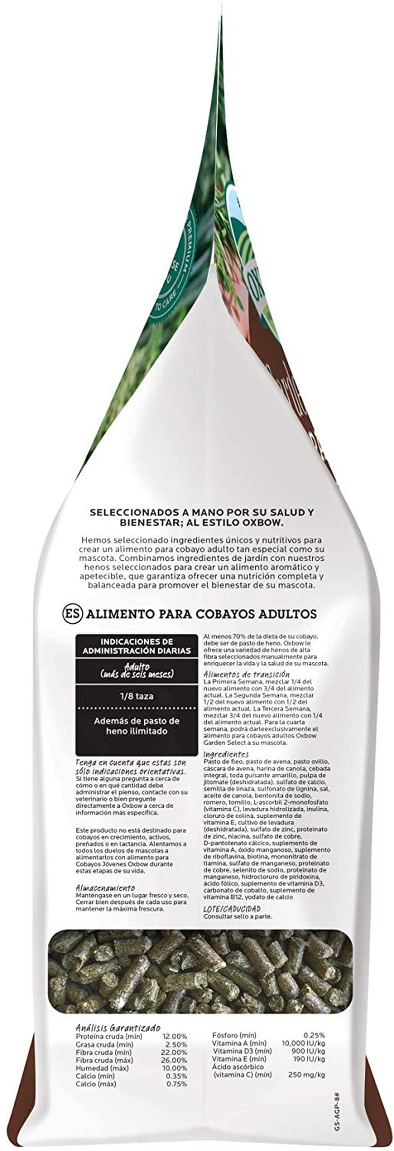 Oxbow 73296364 8 Lbs Small Animal Garden Select Adult Guinea Pig Food Animals & Pet Supplies > Pet Supplies > Small Animal Supplies > Small Animal Food Oxbow Animal Health LLC   