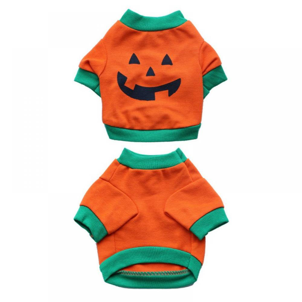 Dog Halloween Sweater Pumpkin Pattern Dog Apparel Soft Pet Sweaters Autumn Winter Pet Clothes for Dog Cat Halloween Holiday Supplies Animals & Pet Supplies > Pet Supplies > Cat Supplies > Cat Apparel Canopy   