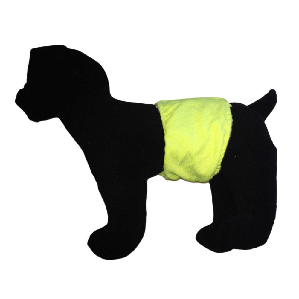 Barkertime Neon Green Washable Dog Belly Band Male Wrap - Made in USA