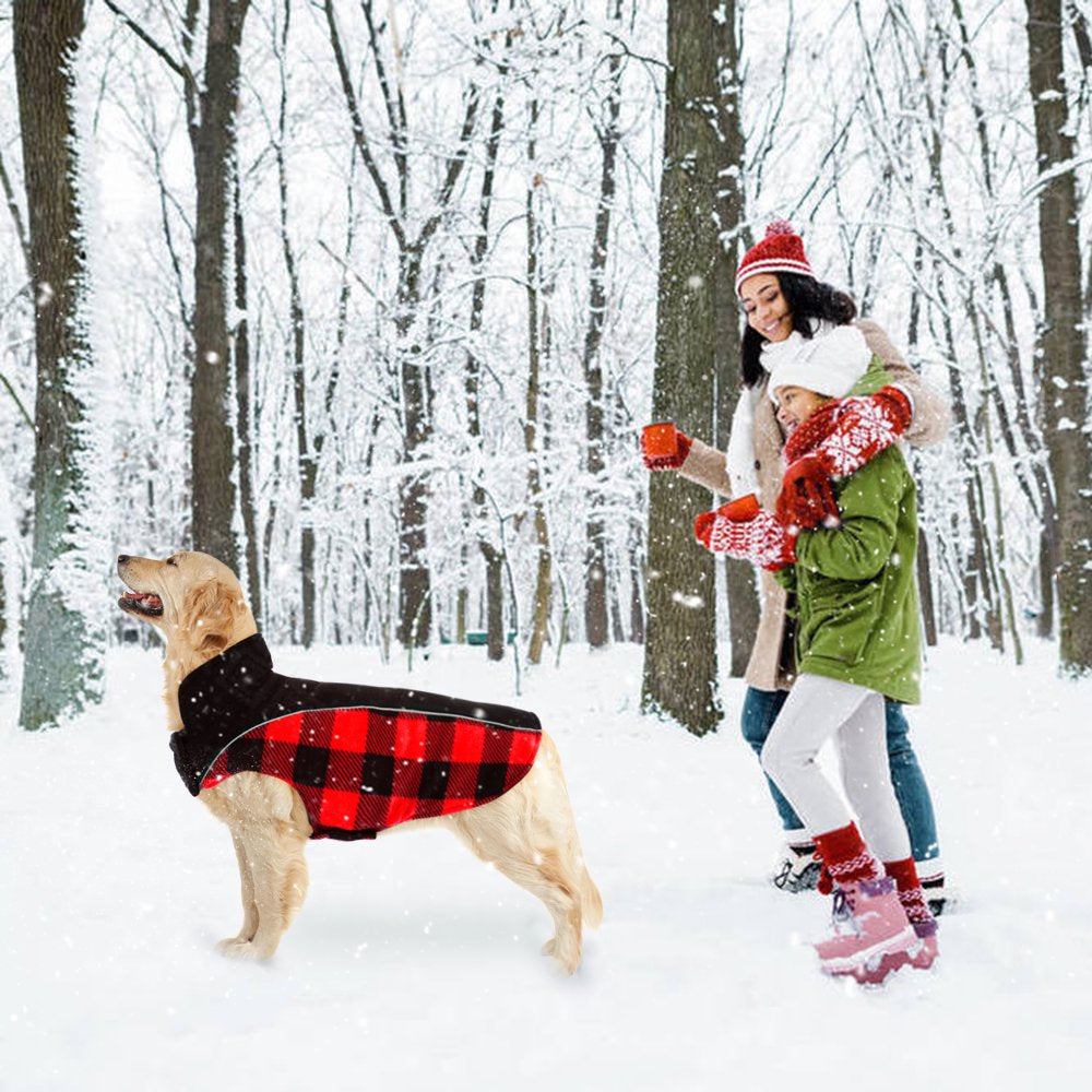 Kuoser Reversible Dog Winter Coat, Reflective Waterproof Dog Jacket, Cotton Lined Vest Windproof Outdoor for Small Medium and Large Dogs Animals & Pet Supplies > Pet Supplies > Dog Supplies > Dog Apparel Kuoser   