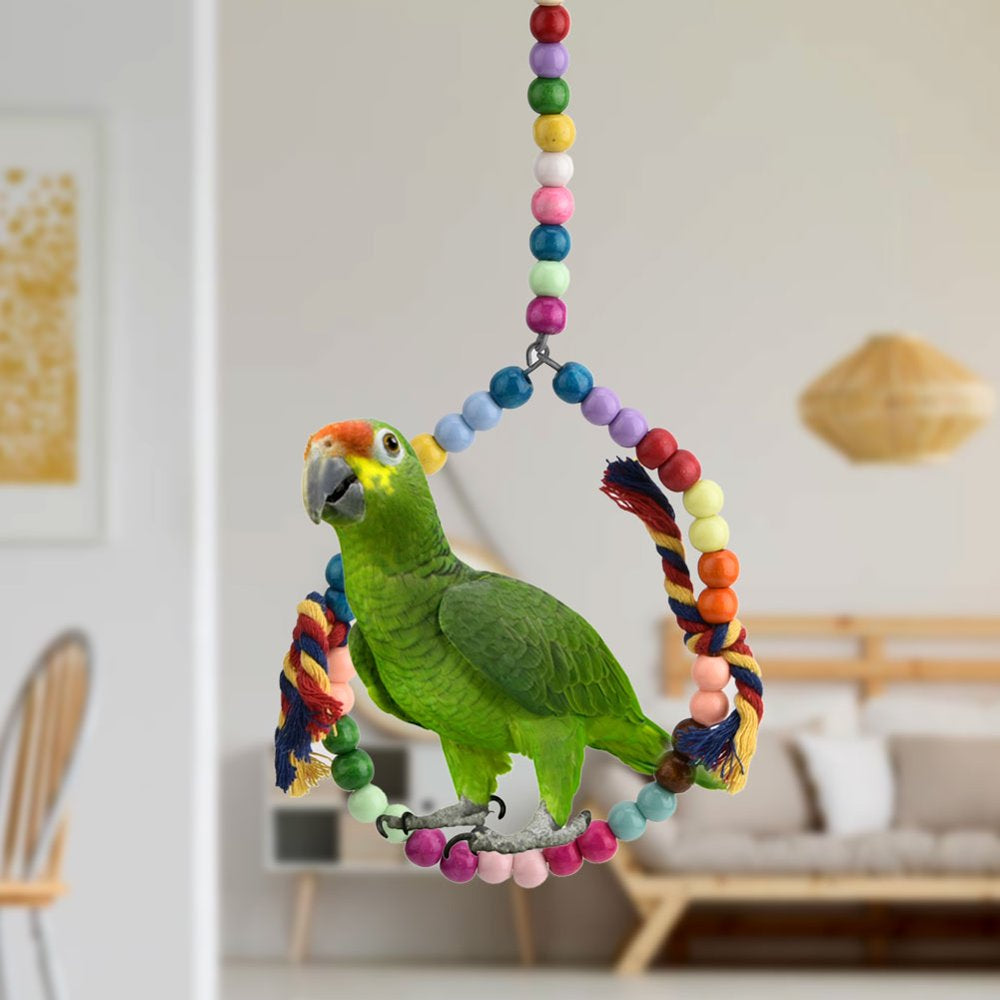 OTVIAP Inco Branco Bird Toys Swing Small Balls Hanging Bright Colors Beautiful Bird Toys Ladder for Birds Inco Toys Birds Perch Stress Relief Bird Toys Animals & Pet Supplies > Pet Supplies > Bird Supplies > Bird Ladders & Perches OTVIAP   